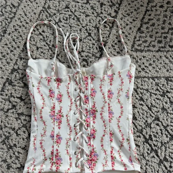 Edikted Floral Print Women's corset tank Top - Picture 2 of 3